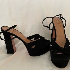 Aquazzura Olie Platform Heels  Black size 38.5